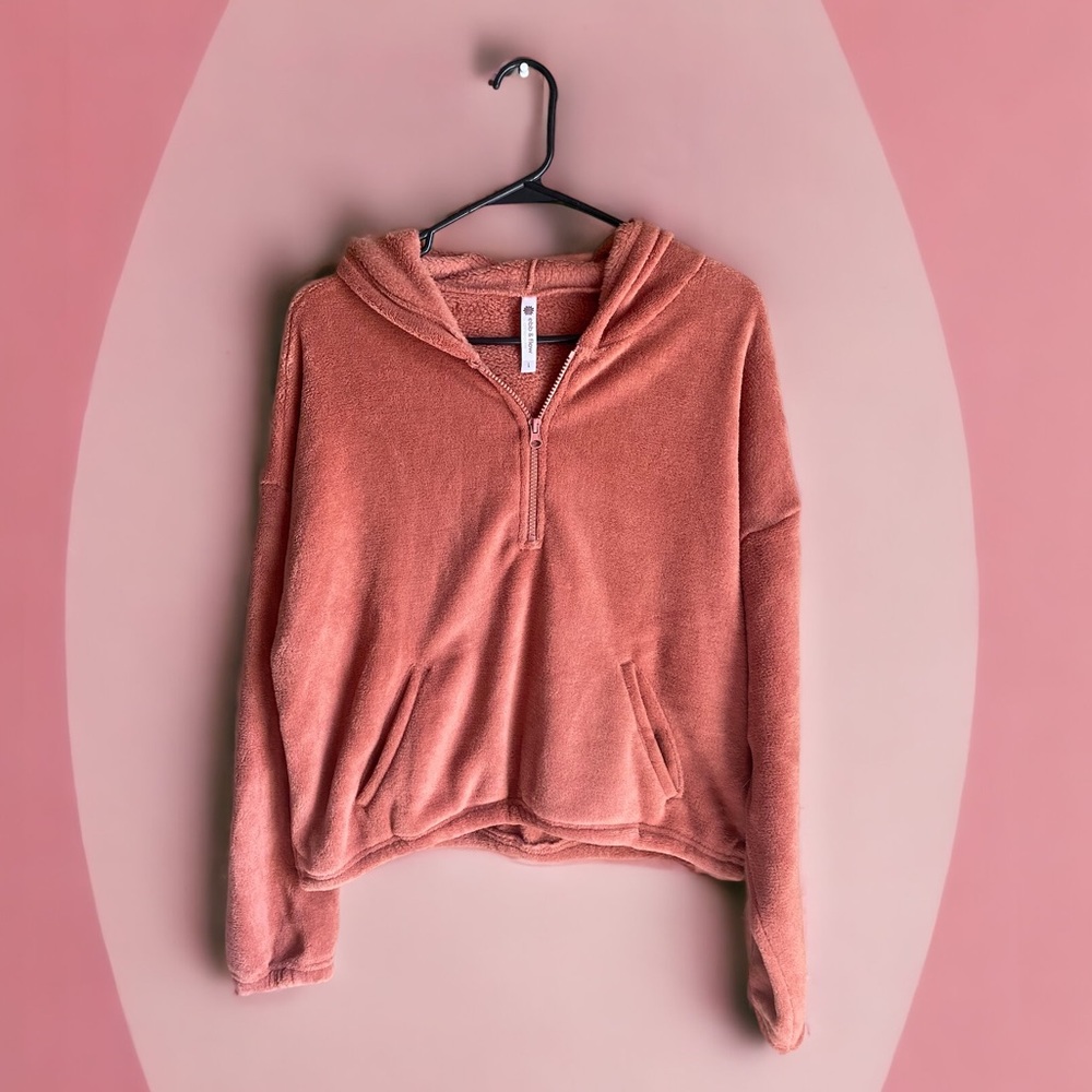 Cropped Quarter Zip Hoodie